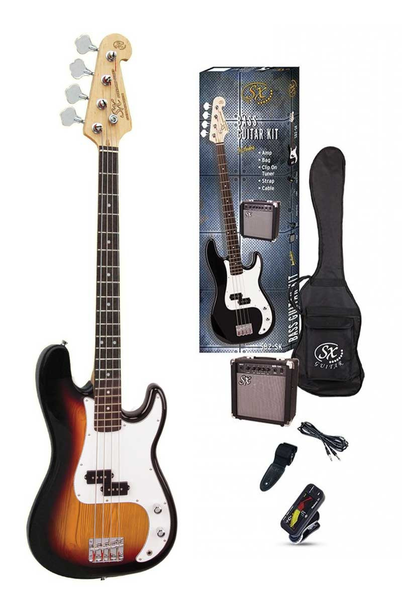 SX Electric Bass Guitar Package Guitar Village