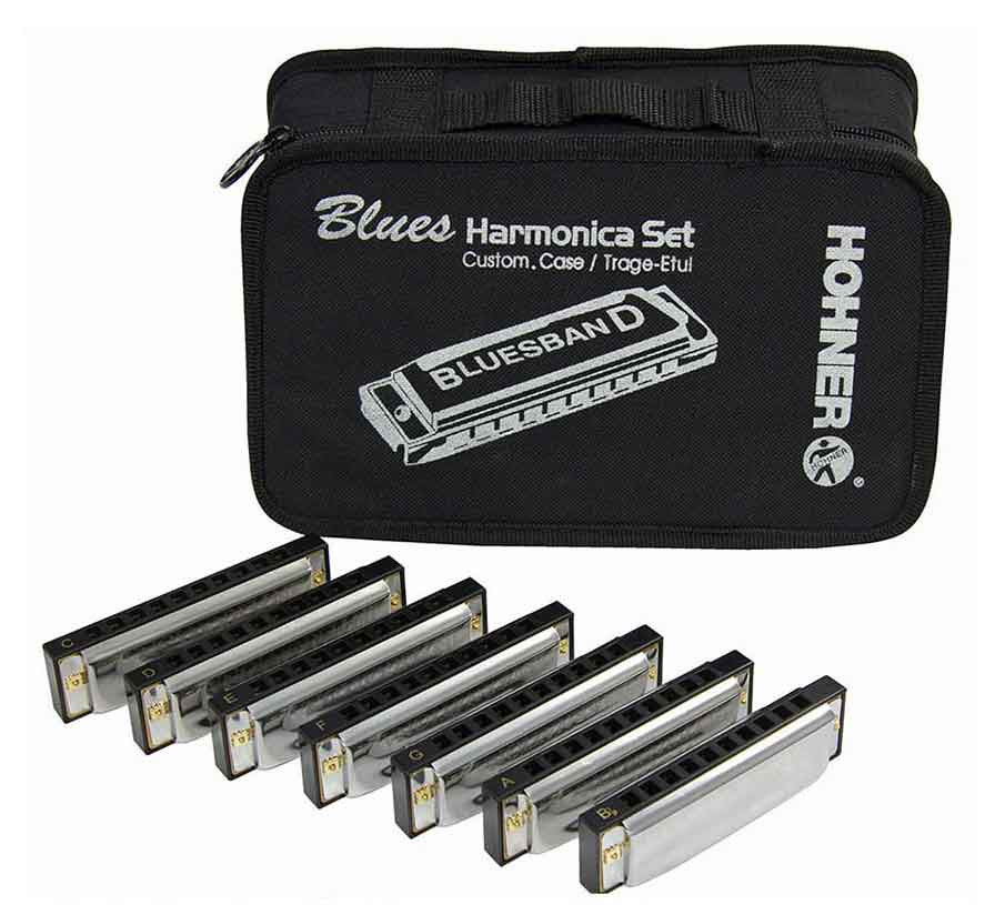 Hohner Blues Band Set of Seven Harmonicas - Guitar Village