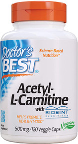 DOCTOR'S BEST ACETYL-L-CARNITINE 500MG, 120 VEGGIE CAPS