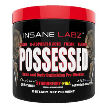 INSANE LABZ POSSESSED BRAIN AND BODY OPTIMIZING PRE-WORKOUT, STRAWBERRY-PINA, 30 SERVINGS