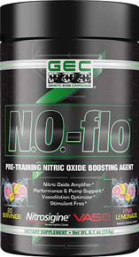 GEC N.O.-FLO PRE-TRAINING NITRIC OXIDE BOOSTING PINK LEMONADE, 20 SERVINGS