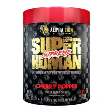 ALPHA LION SUPER HUMAN SUPREME EXTREME  ENERGY PRE-WORK CHERRY POPPER, 21 SERVINGS
