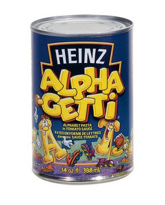 ALPHA GETTi, Alphabet pasta in tomato sauce (398mL) - HEINZ