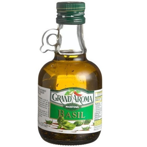 Basil Flavored Extra Virgin Olive Oil 8.5 oz (240 gr) Grand'aroma