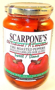 Fire Roasted Peppers,(12 oz/ 340 ml) -SCARPONE'S