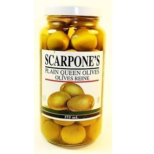 Plain Queen Olives 375 ml - SCARPONE'S