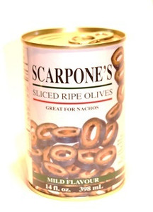 Sliced Ripe Olives 398 ml - Scarpone's