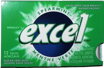 Sugar-Free Gum, Spearmint, 12 Count - Excel