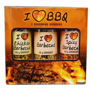 BBQ Mini Collection Set 3 Pack with Grinder Spices (Spicy Barbecue, Barbecue, Chicken Barbecue) - CAPE