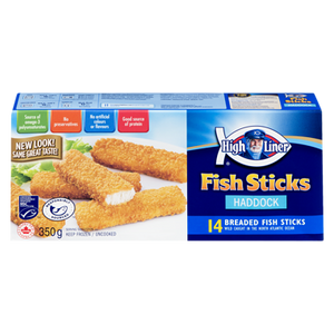 Crunchy Breaded Haddock Fish Sticks (350 g) - High liner