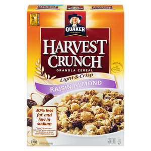 Harvest Crunch Granola Cereal, Raisin Almond (552 g) - QUAKER 