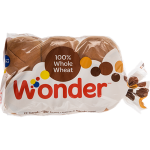 Hamburger Rolls, Whole Wheat (12x60g) - Wonder