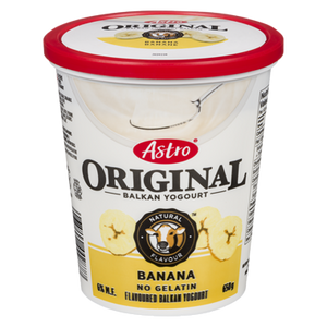 Original Yogurt, Banana Cream 6% (650 g) - Astro