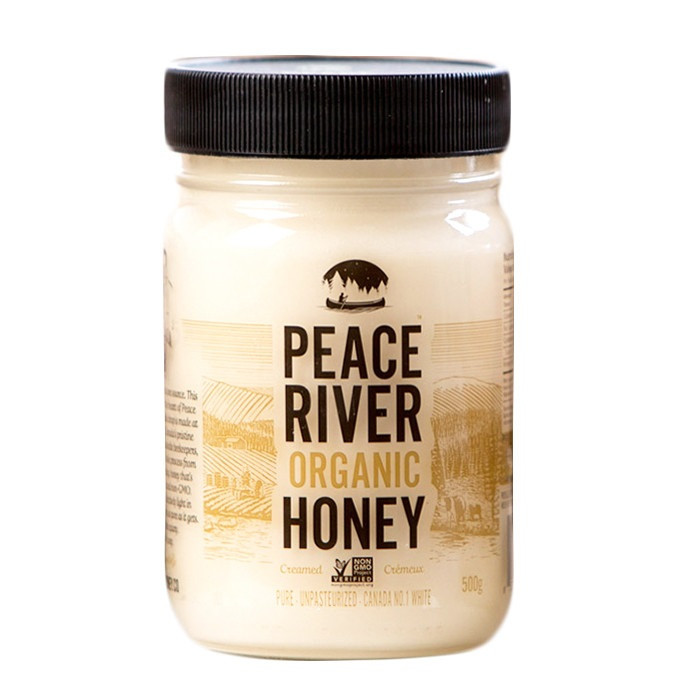 Organic Unpasteurized Creamed Honey 500gr Peace River DIZIN Online