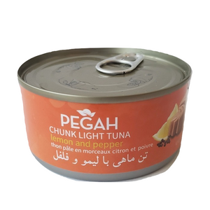 Easy open Chunk Light Tuna Fish  with Lemon and pepper (170 gr) - Pegah