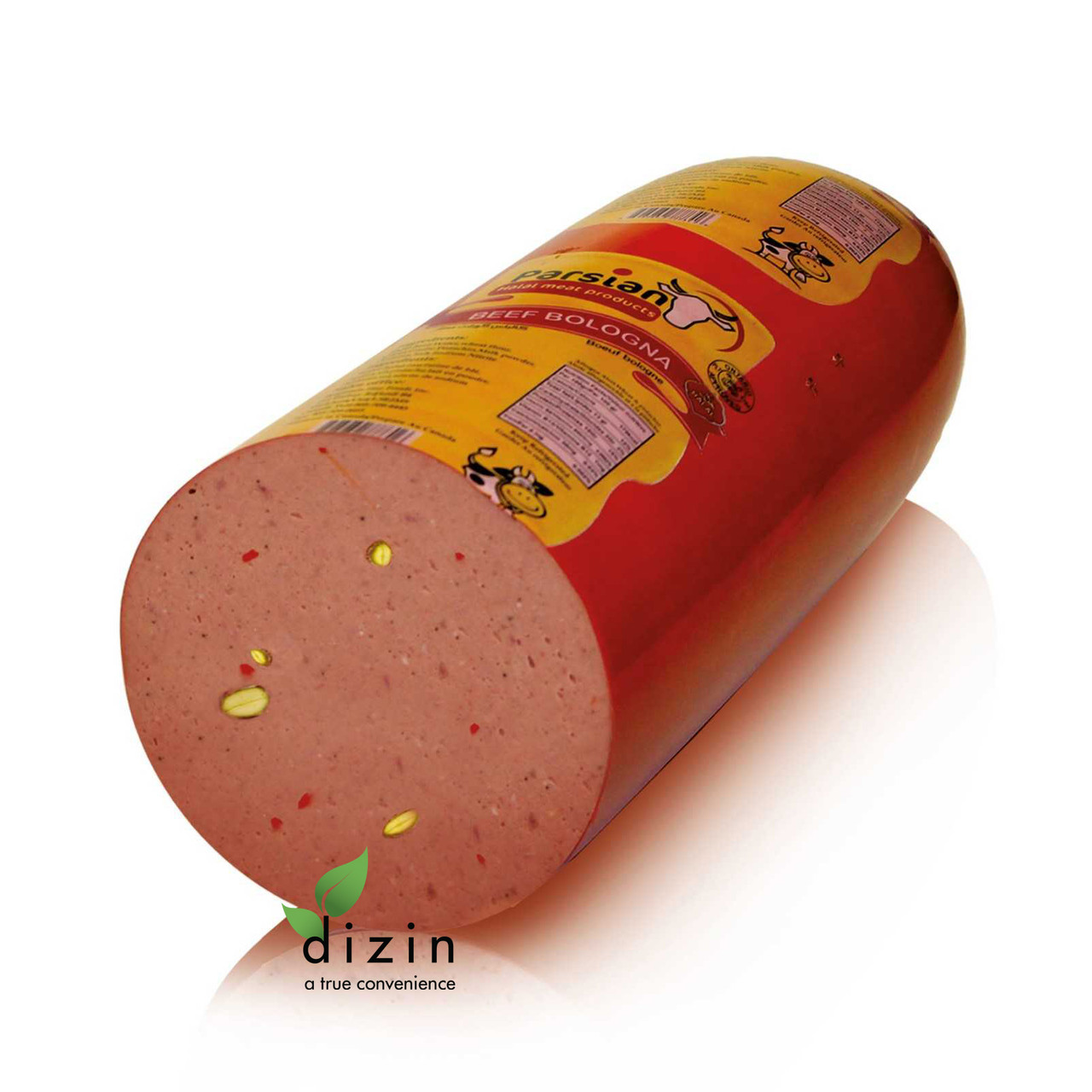 Halal Sliced Pistachios Beef Mortadella 1lb Parsian DIZIN Online Store