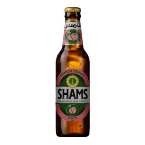 Peach Non-alcoholic malt drink Bottle 325ml - Shams