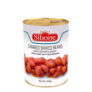 Canned Baked Beans with Tomato Sauce (کنسرو لوبیا چیتی باسس گوجه فرنگی) 400gr - Sibone