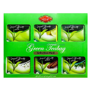 Selection Pack Green Tea Bags (جعبه ترکیبی چای سبز کیسه ای) 60Pcs- Golestan