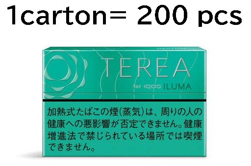1Carton] TEREA Menthol Heatstick 1 Carton (200 pcs) peppermint and creamy  aroma scent for IQOS ILUMA - j-Cigarette