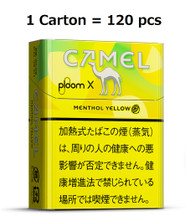 [1Carton] Ploom X / Ploom S Camel Menthol Yellow Citrus peel & Strong Menthol stick 1 Carton (120pcs)  Citrus flavor with a refreshing scent