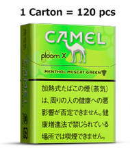 [1Carton] Ploom X / Ploom S Camel Menthol Muscat green stick 1 Carton (120 pcs) Muscat flavor with a refreshing scent