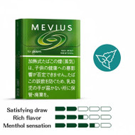 Ploom TECH Mevius [ Mix Mint Menthol ] Capsules Addictive Herbal Mint Menthol The herbal mint menthol flavor and sweetness become addictive. It harmonizes with the tobacco leaf aroma, allowing you to fully enjoy a rich, layered taste. Regarding menth