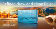TEREA Carton [ Clear Regular ] Heatsticks Refined draw and clean finish Mellow tobacco leaves harmonized with a subtle fresh aroma The terms “CLEAR,” “Clear,” “Clean,” and “Mellow” do not imply reduced health risks compared to other products.