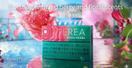 TEREA Carton [ Riviera Pearl ] Heatsticks Bursting with red berry and floral notes Crush the capsule to release refreshing menthol and a burst of crisp red berry and floral aromas.