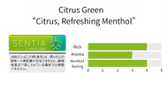 SENTIA [ Citrus Green ] Heatsticks Citrus, Refreshing Menthol Refreshing menthol blended with citrusy freshness and spicy herbal notes.