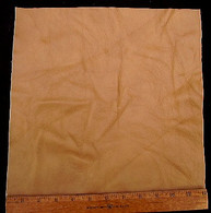 UPHOLSTERY LEATHER PIECE COWHIDE LIGHT BROWN LT WT 1 SF