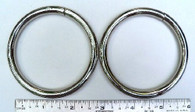 STEEL RINGS WELDED Nickel Plate 2 1/2" ID 12 pcs