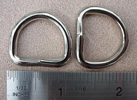 STEEL DEE RINGS WELDED 3/4" ID Nickel Plate 40 pcs