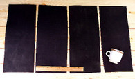 SCRAP LACE LEATHER BLACK COWHIDE 4 PCS 18" x 7+" #L3001