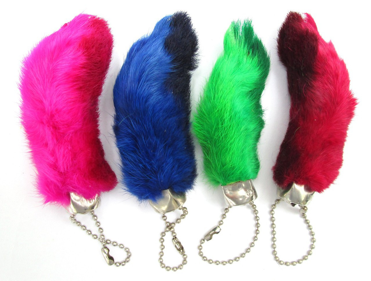 All Natural Lucky Rabbit Foot Keychain