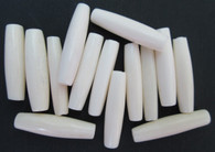 Genuine Hairpipe Bone: Ivory White 1 inch long, 25 pieces