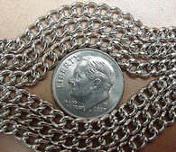 CURB CHAIN WELDED JEWELRY SIZE 10 FOOT LENGTH Nickel