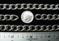 CURB CHAIN WELDED 2.5MM 10 FOOT LENGTH Nickel Finish