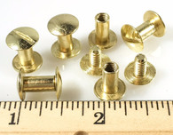 CONCHOS Chicago Screws 3/8" Plain 100 pieces BP GOLD