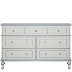 Princess 7 Drawer Dresser w/Silver