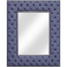 Crystal Tufted Mirror - Purple