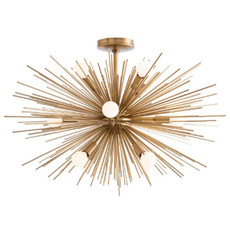 Zanadoo Fixed Chandelier - Antique Brass