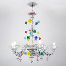 Ca 'Rezzonico Multi-color Chandelier - 6 Lights