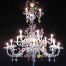 Ca 'Rezzonico Multi-color Chandelier - 17 Lights
