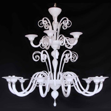 Klimt White Chandelier - 15 Lights