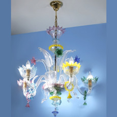 Perugino Multi-color Chandelier - 5 Lights