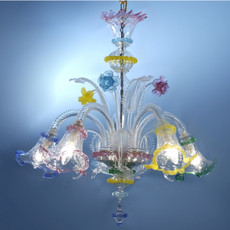 Pisanello Multi-color Chandelier - 5 Lights