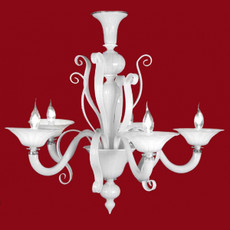 Tiziano White Chandelier - 5 Lights