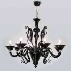 Tiziano Black Chandelier - 8 Lights