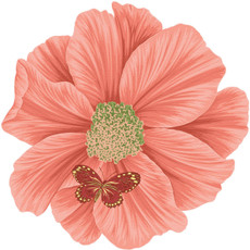 Flower and Butterfly Rug
